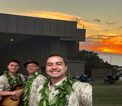 Image of Ron Kuala'au and Pelekila playing music